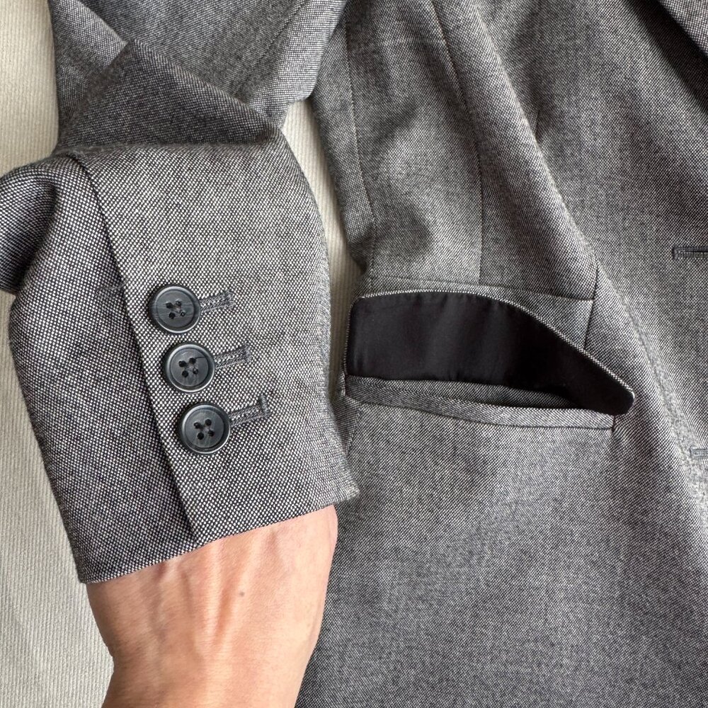 Charcoal Gray Classic Blazer Jacket 2P - Picture 13 of 16